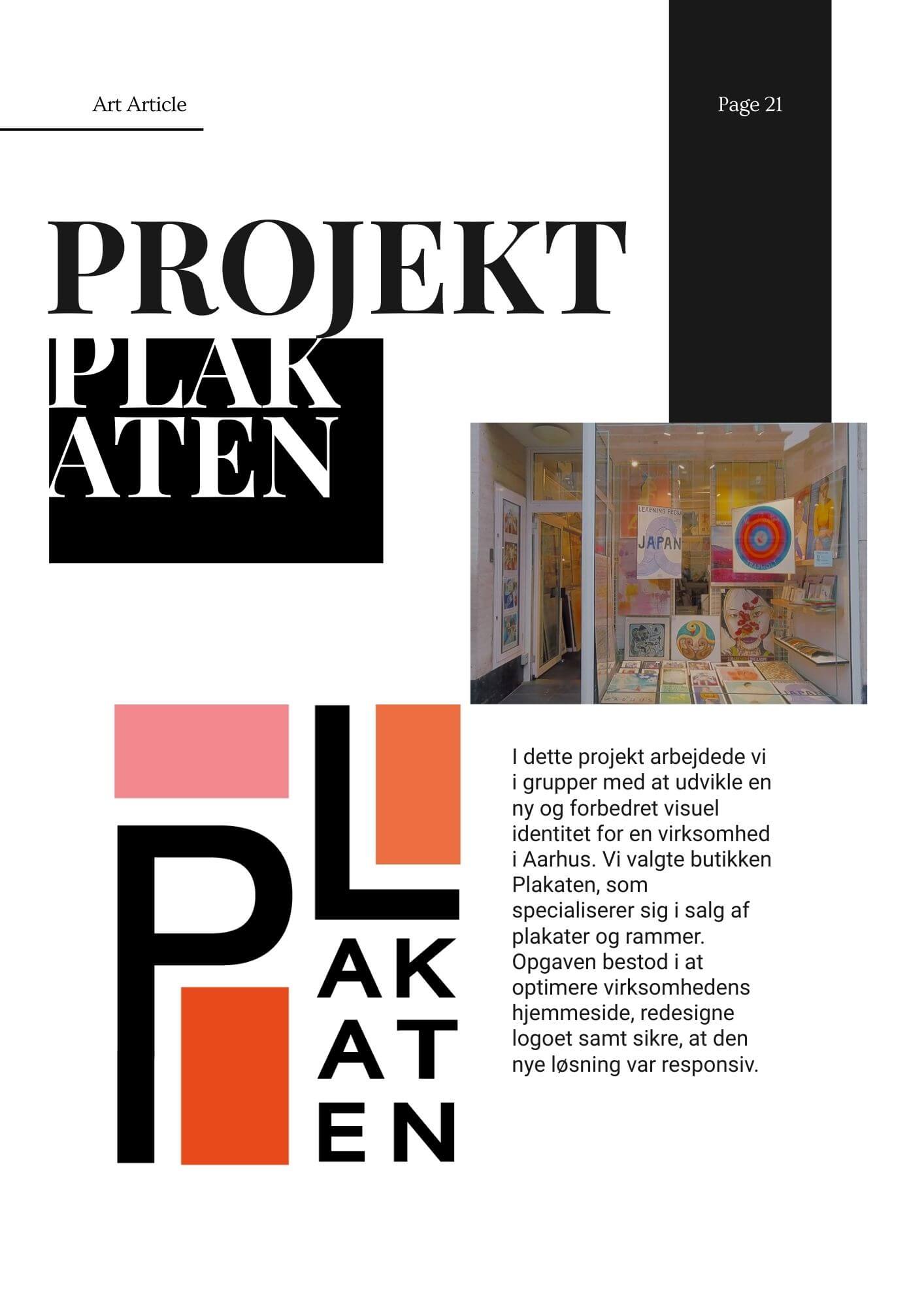 Plakaten projekt magasin